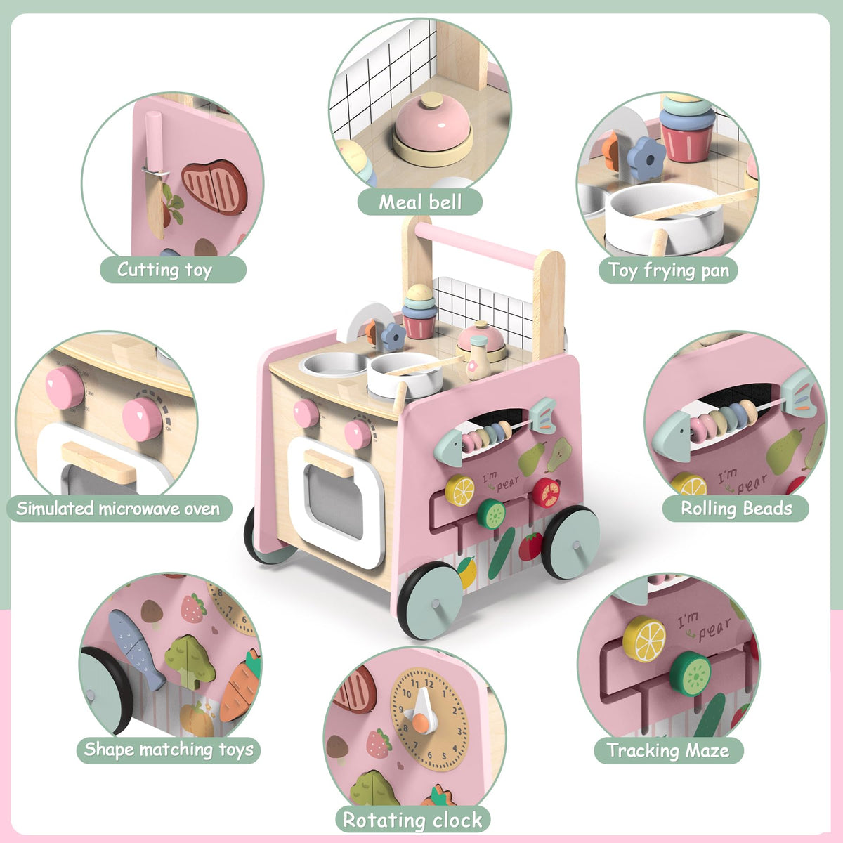 GiggleGems kitchen play with oven knobs offers pretend cooking fun