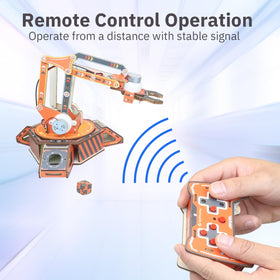 Giggleway robot arm kit DIY-assembly builds problem-solving and engineering skills.