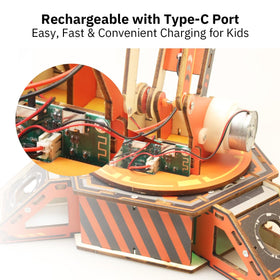 Giggleway robot arm kit eco-friendly-materials promotes sustainable and durable play.