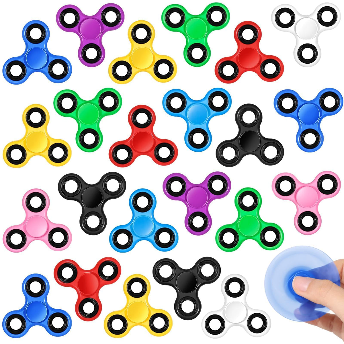 Gigilli 24-pack fidget spinners for classrooms improve focus and provide quiet sensory play.