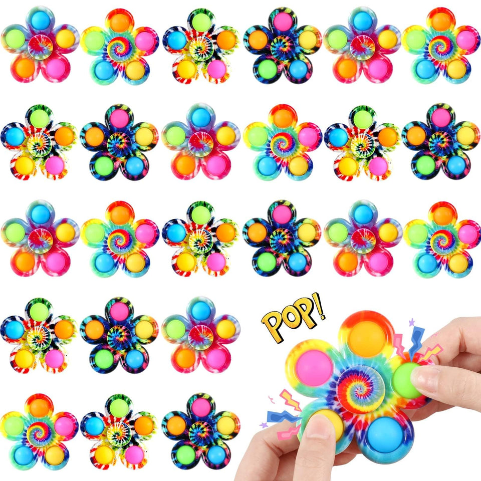 Gigilli 24-pack fidget spinners for party favors with colorful design