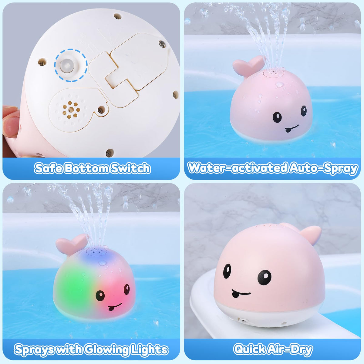 Gigilli bath toy supports toddler engagement during water play.