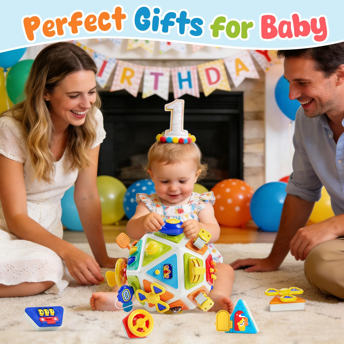 Gigilli busy cube durable construction with BPA-free materials for safe, long-lasting play.