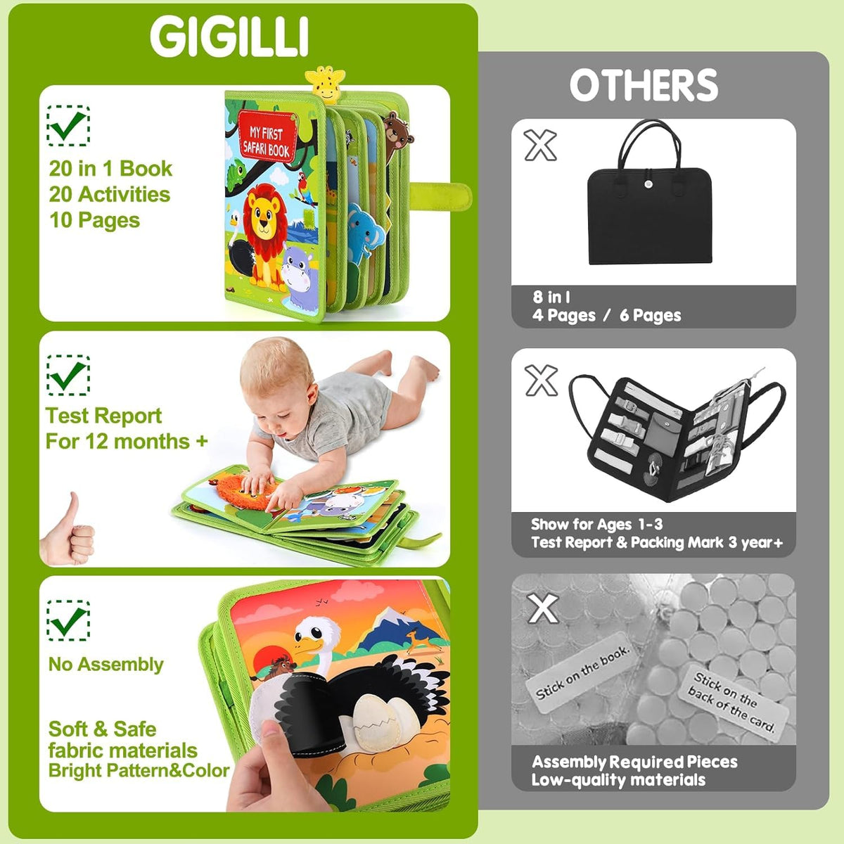 Gigilli Lion grooming activity demonstrates tactile manipulation and self-care skills.