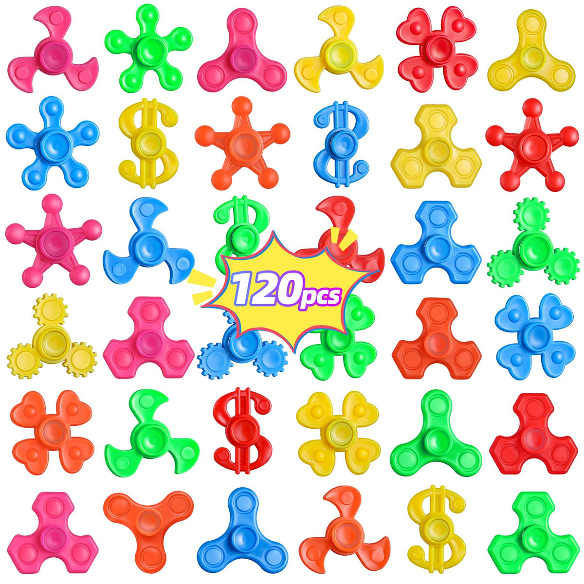 Gigilli mini fidget spinner bulk in bright colors for classroom prizes