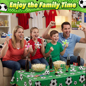 Gigilli soccer-spinner party-favor set adds playful moments to celebrations.