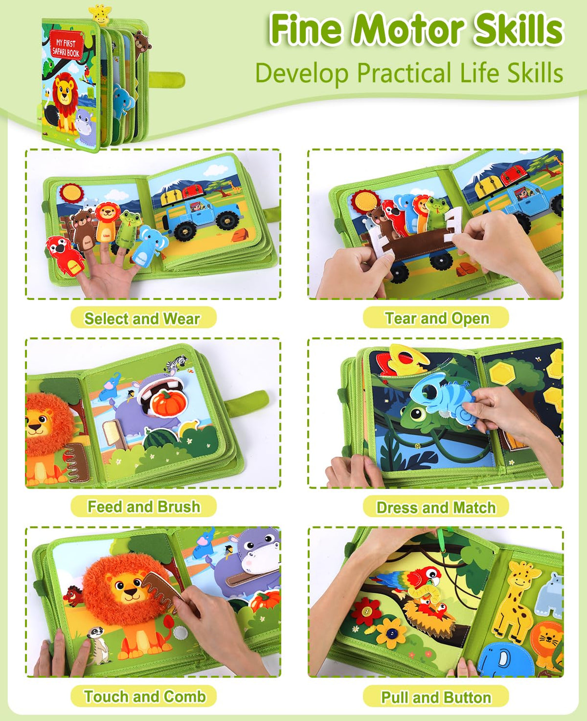 Gigilli Tractor-driving animals scene helps toddlers learn sequencing during play.