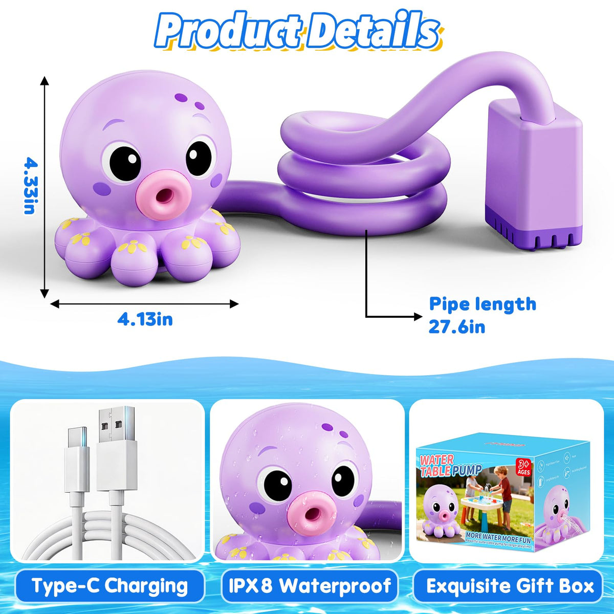 Ultra-quiet operation allows kids to splash while parents relax nearby.