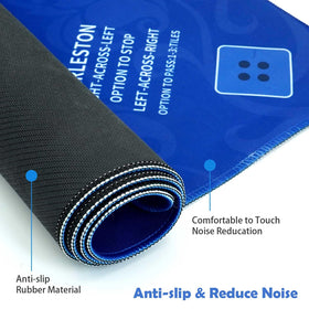 Gihunk Mahjong Mat blue pattern adds visual appeal and protection.