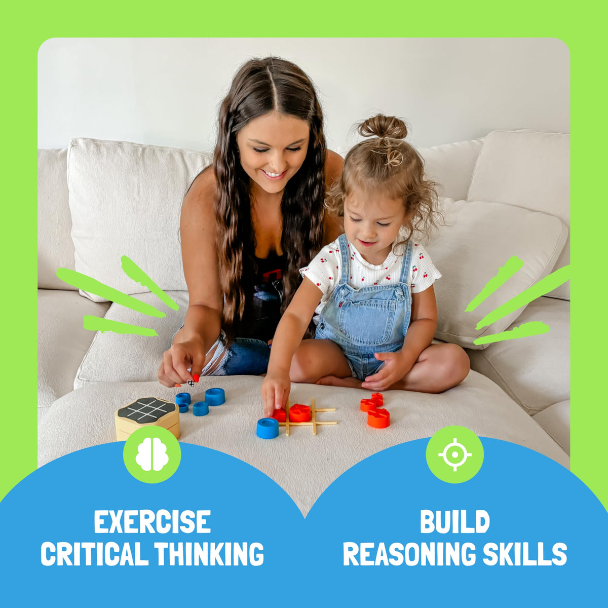 GiiKER Cover-Up Tic-Tac-Toe Board uses variable-size pieces for deeper strategy.