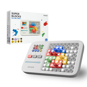 GiiKER Super Blocks challenge board with color tiles for family-friendly problem solving.