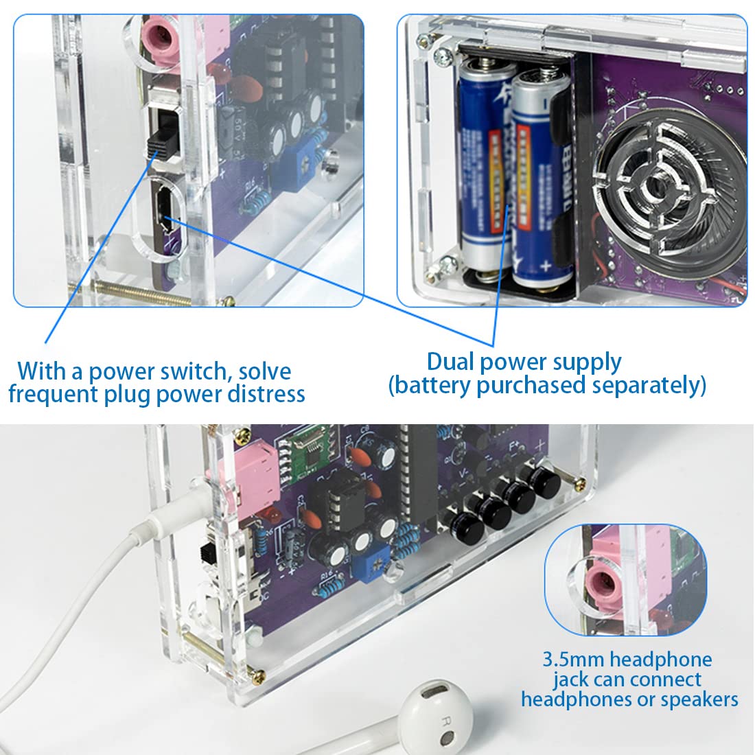 Gikfun FM Radio Kit family education project in classroom or home.