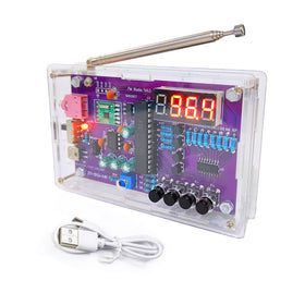 Gikfun FM Radio Kit unboxed showing compact design for classroom and DIY learning.