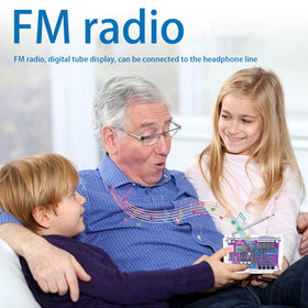 Gikfun FM Radio Kit with USB power connection for versatile setup.
