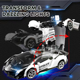 Gikimooy transforming RC car drift action demonstrates dynamic stunts