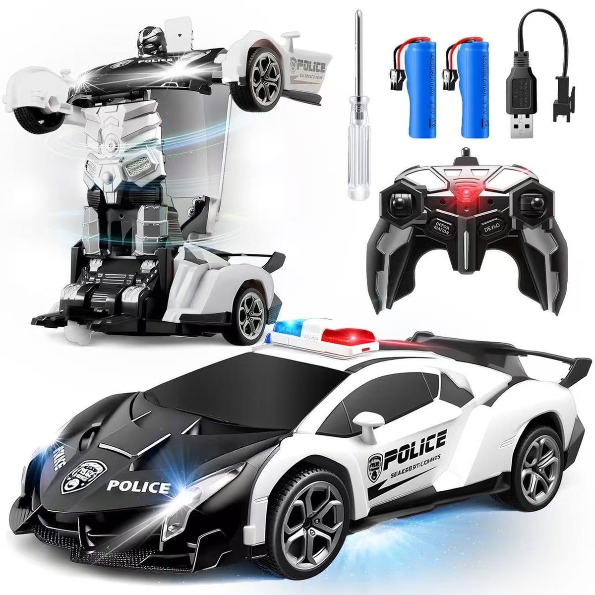 Gikimooy transforming RC car front view for immersive play and style