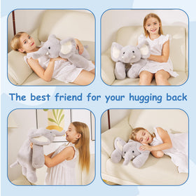 GILFWM elephant measures 25 inches for a substantial, comforting presence