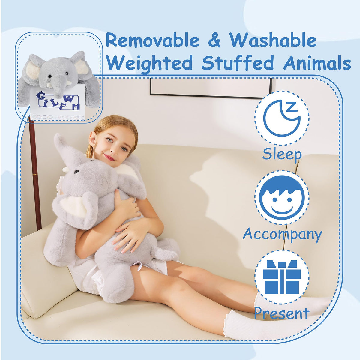 GILFWM elephant safety eyes and CPC-certified materials promote peace of mind