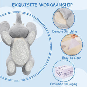 GILFWM elephant soft plush fabric supports cozy snuggles and long companionship