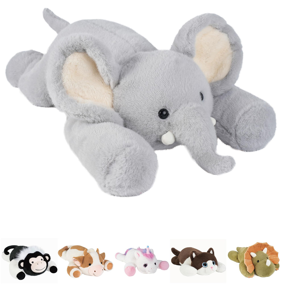 GILFWM elephant weighted hug back offers comforting pressure for calm moments