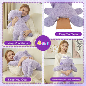 GILFWM weighted raccoon plush shows soft double-brushed fabric for lasting comfort.