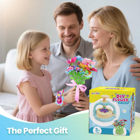 GILI storage bucket organizing flower parts after playtime