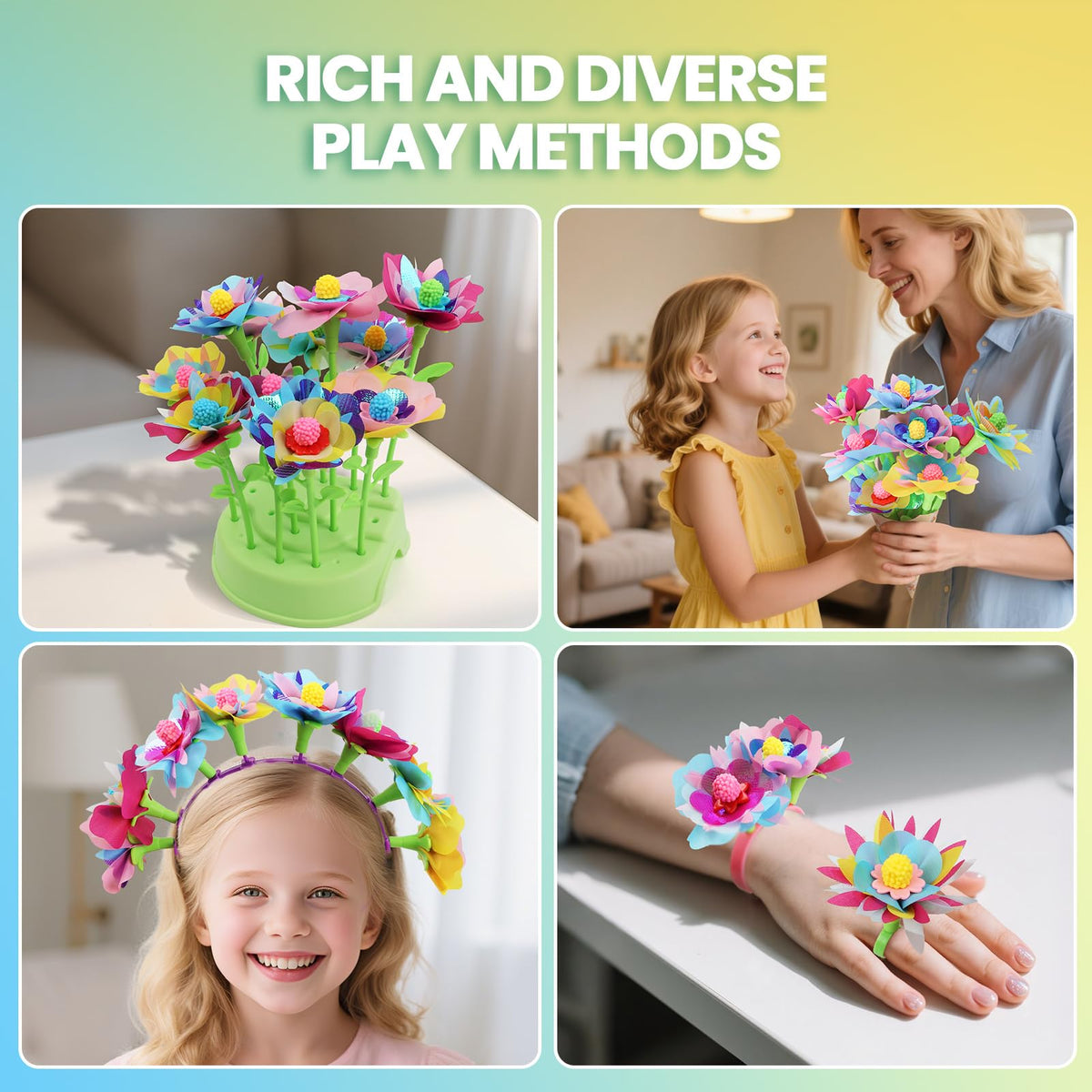 Young maker crafting with the GILI Flower Craft Kit for imaginative play