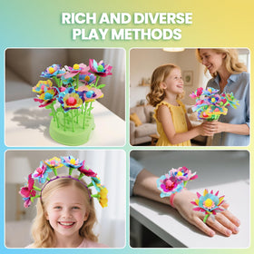 Young maker crafting with the GILI Flower Craft Kit for imaginative play