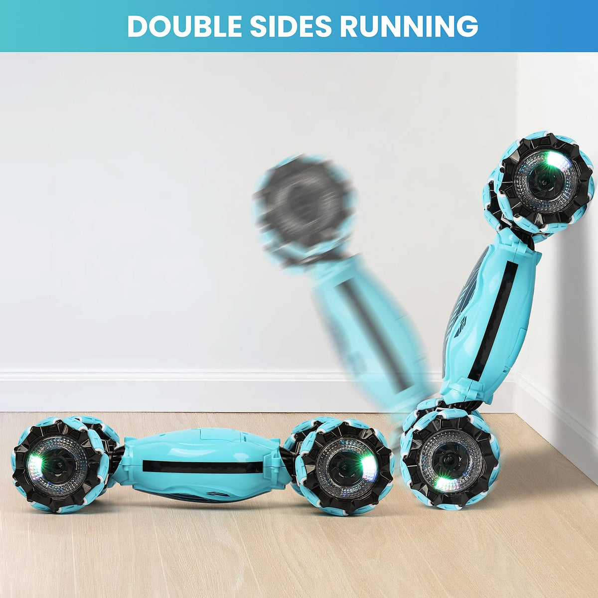 GILI Gesture Sensing RC Stunt Car rear view emphasizing durability
