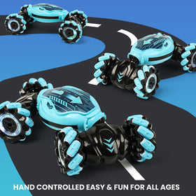 GILI Gesture Sensing RC Stunt Car side view showing dual control options