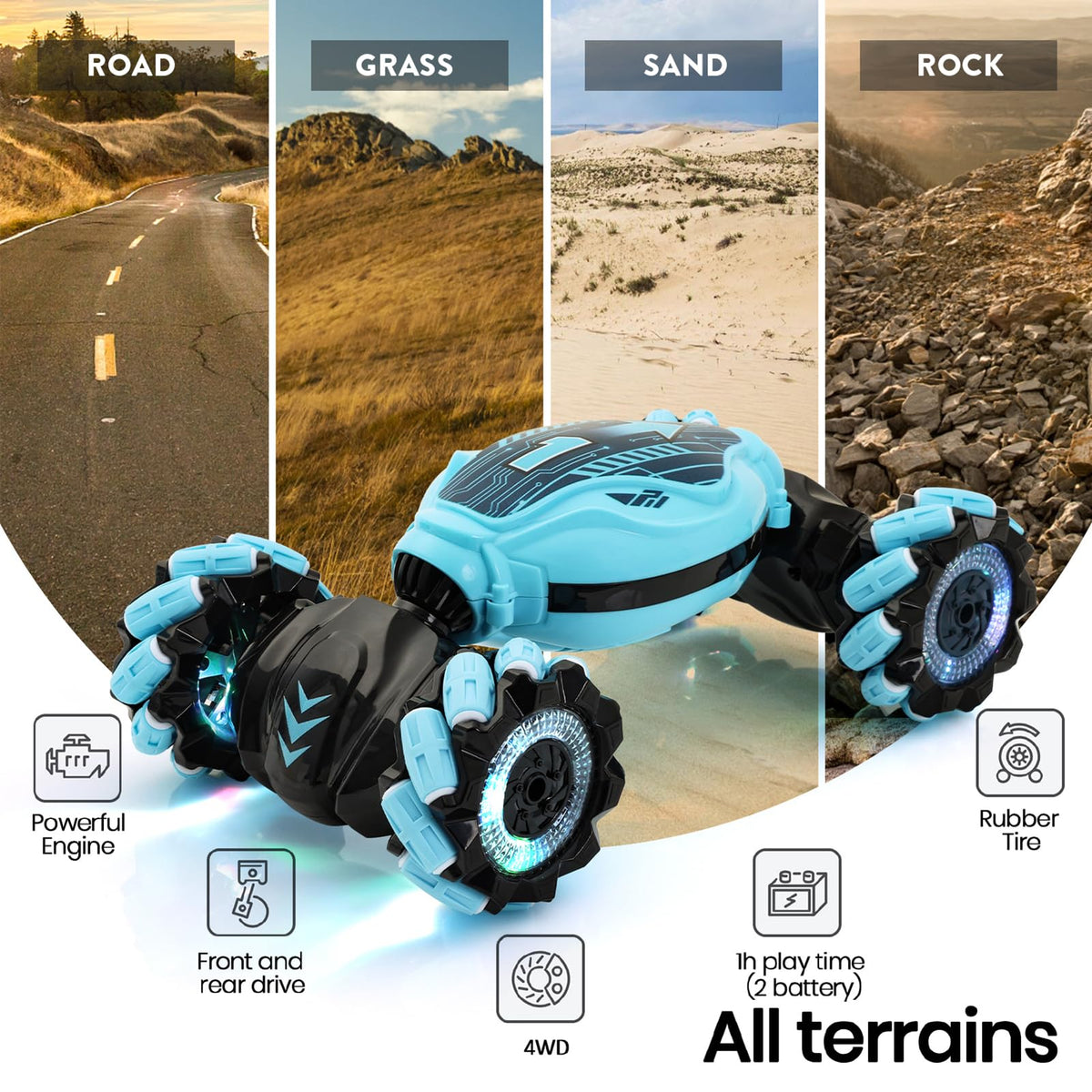 GILI Gesture Sensing RC Stunt Car with bionic watch facilitates hand control