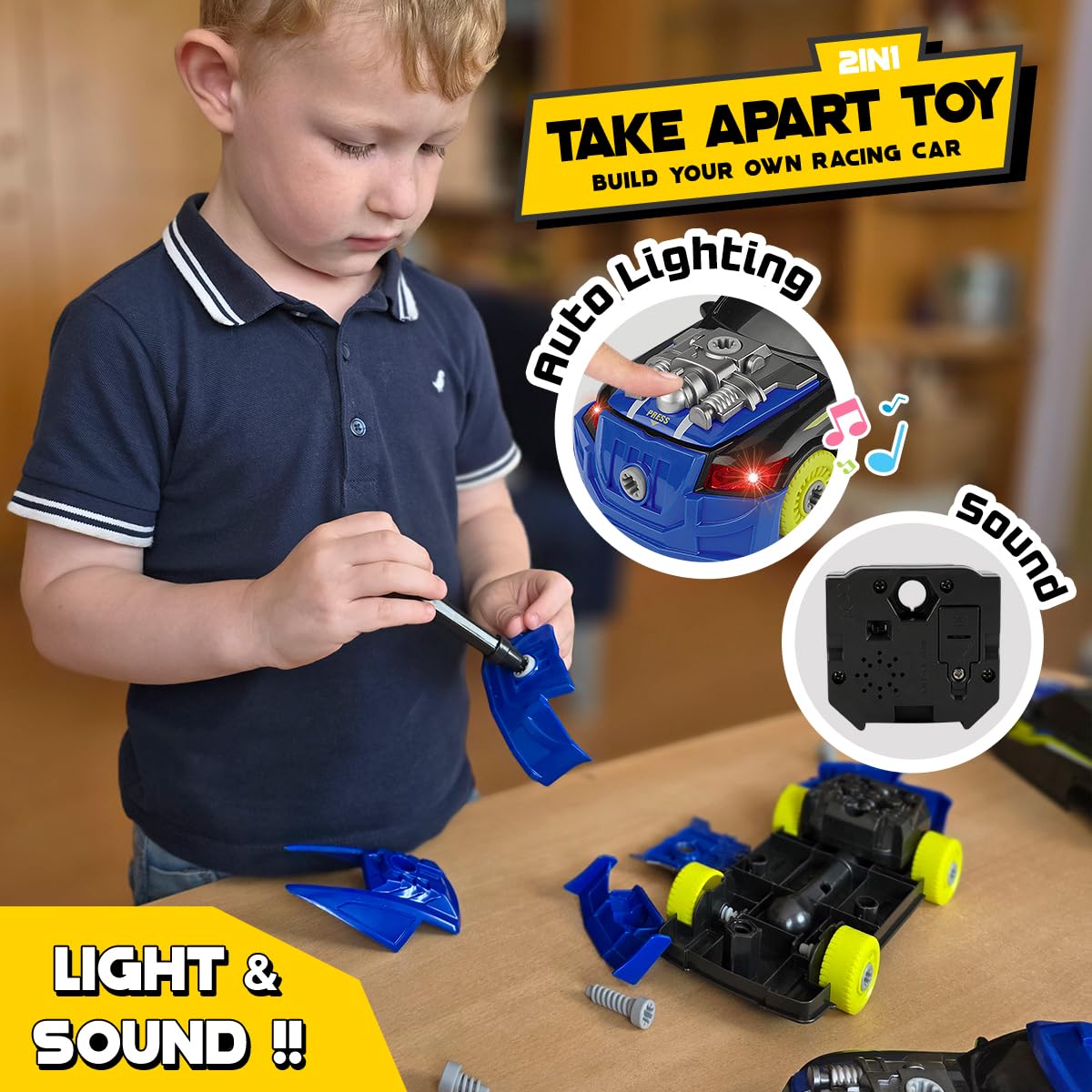 GILOBABY electric drill toy enhances hands-on assembly and fine motor skills.