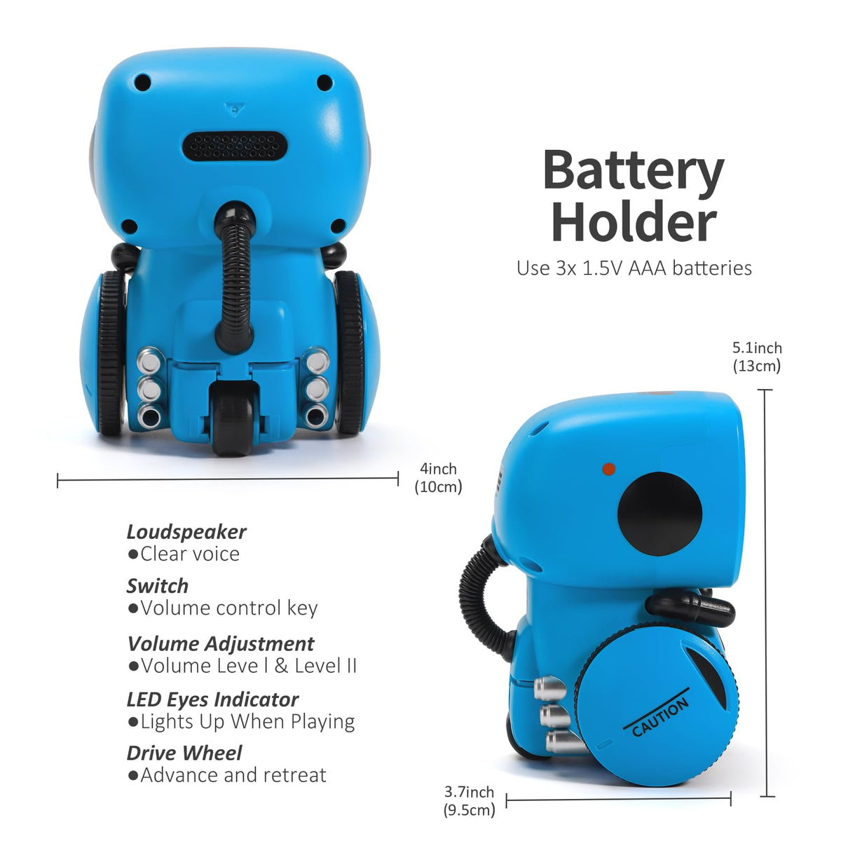 GILOBABY blue durable ABS body emphasizes safe construction for kids.