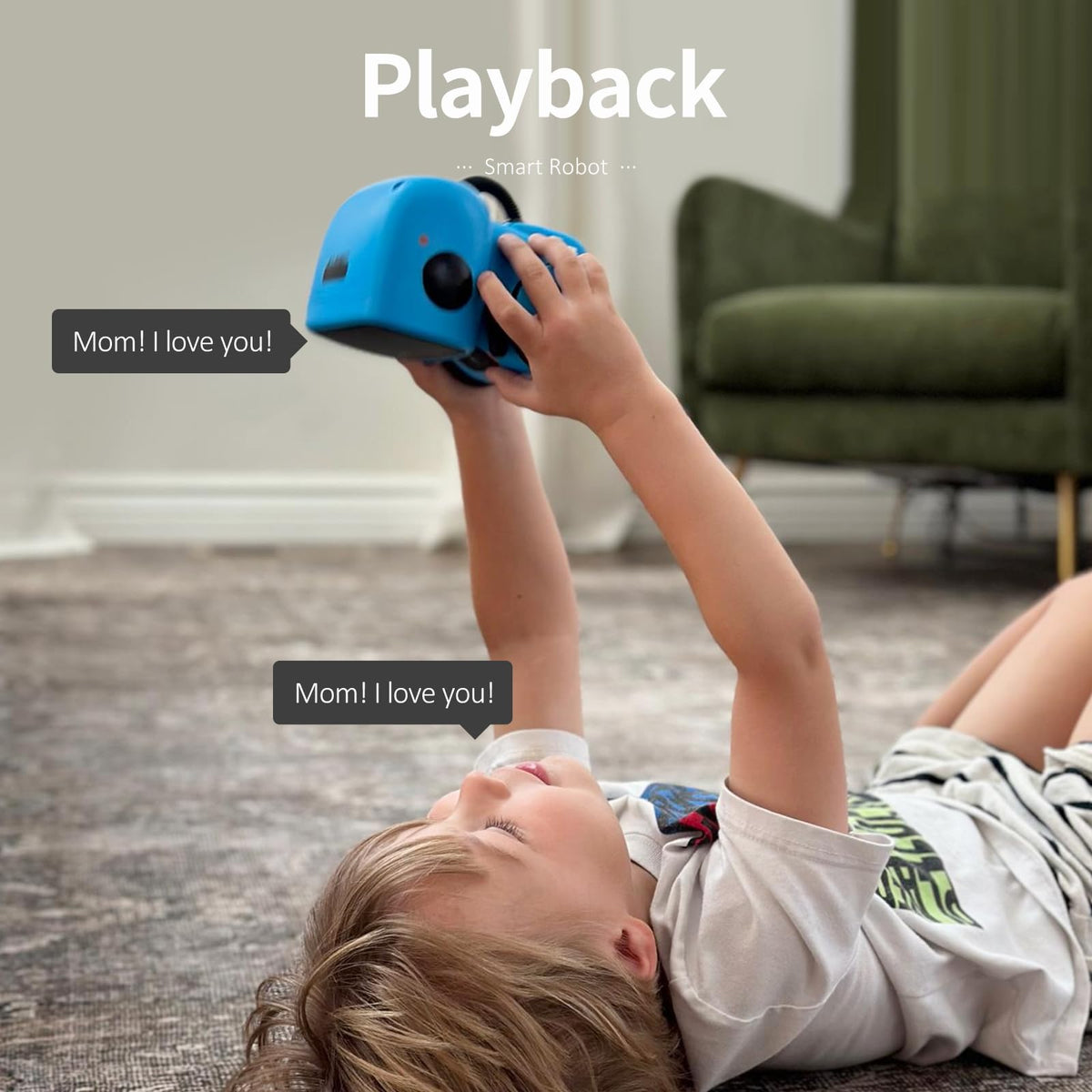 GILOBABY blue side view highlighting compact design for play on the go.