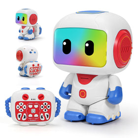 GILOBABY rechargeable robot astronaut with LED face enables interactive play on floors