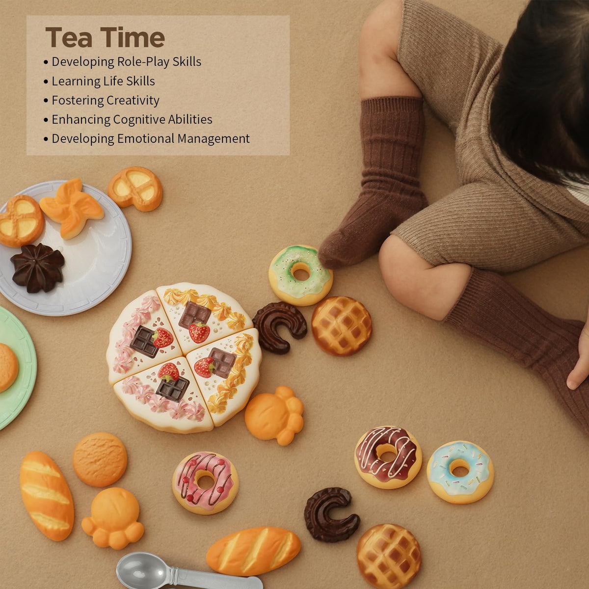 GILOBABY tea party play-food collection captures lifelike detail for immersive pretend parties
