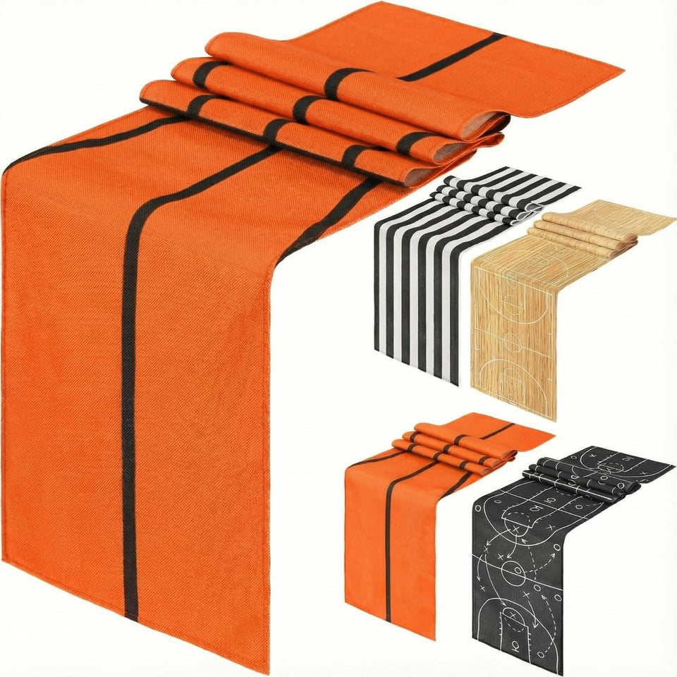 Gilprop basketball table runner style A enhances party decor and protects surfaces.