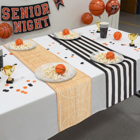Gilprop basketball table runner style F creates a fun dining atmosphere during games.