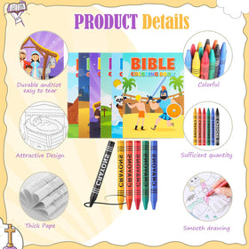 Gilprop kids crayons in bright colors for creative Bible coloring activities.