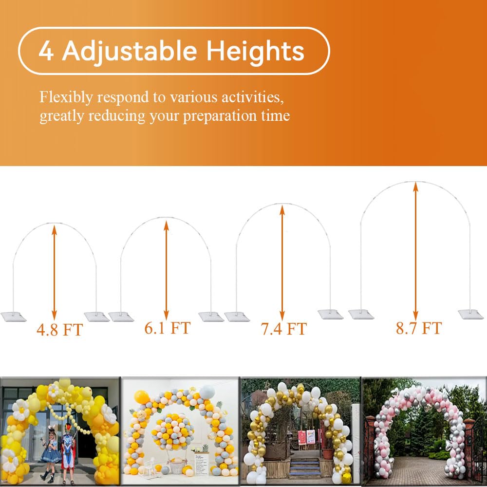 GIMCALO balloon arch base with water bag for stable outdoor displays.
