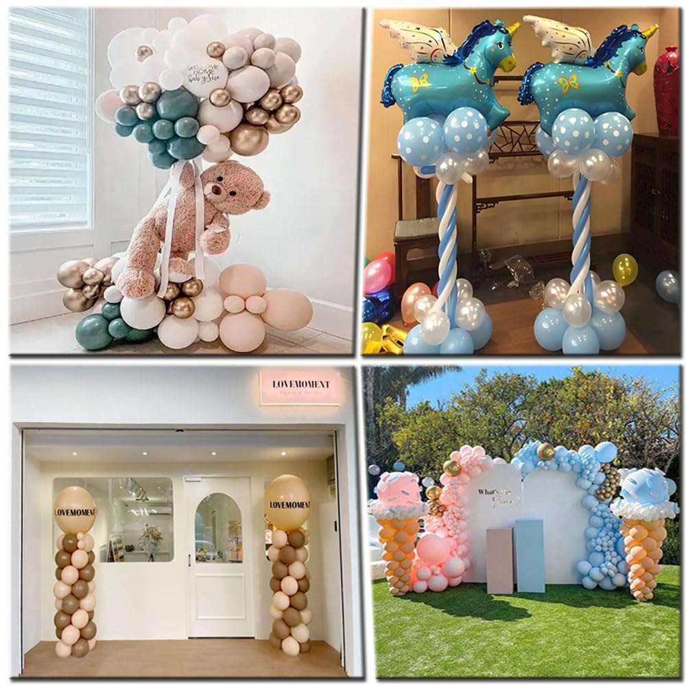 GIMCALO party backdrop formed with arches and balloons for photos.