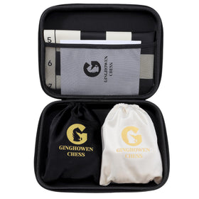 GINGHOWEN travel chess set in use during a casual game on the go