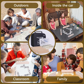 GINGHOWEN travel-ready domino game set sized for easy transport and play