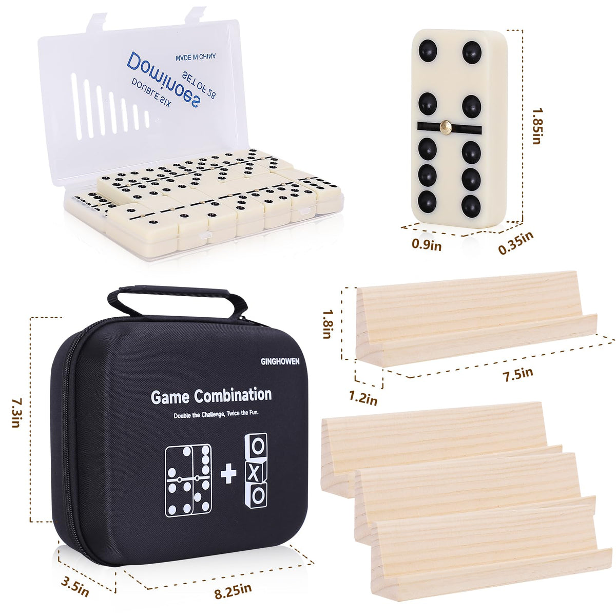 GINGHOWEN wooden racks keep tiles organized with non-slip construction