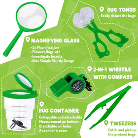 GINMIC magnifying glass helps kids inspect tiny details during bug hunts.