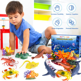 GINMIC Kids ocean animals crab figure sparks coastal role-play