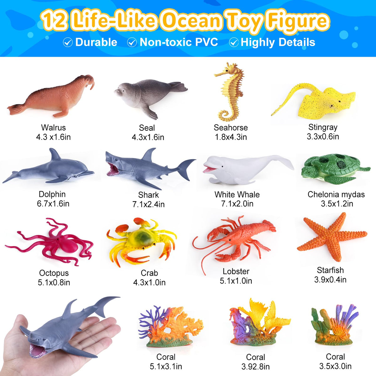GINMIC Kids ocean animals dolphin figure supports cooperative play