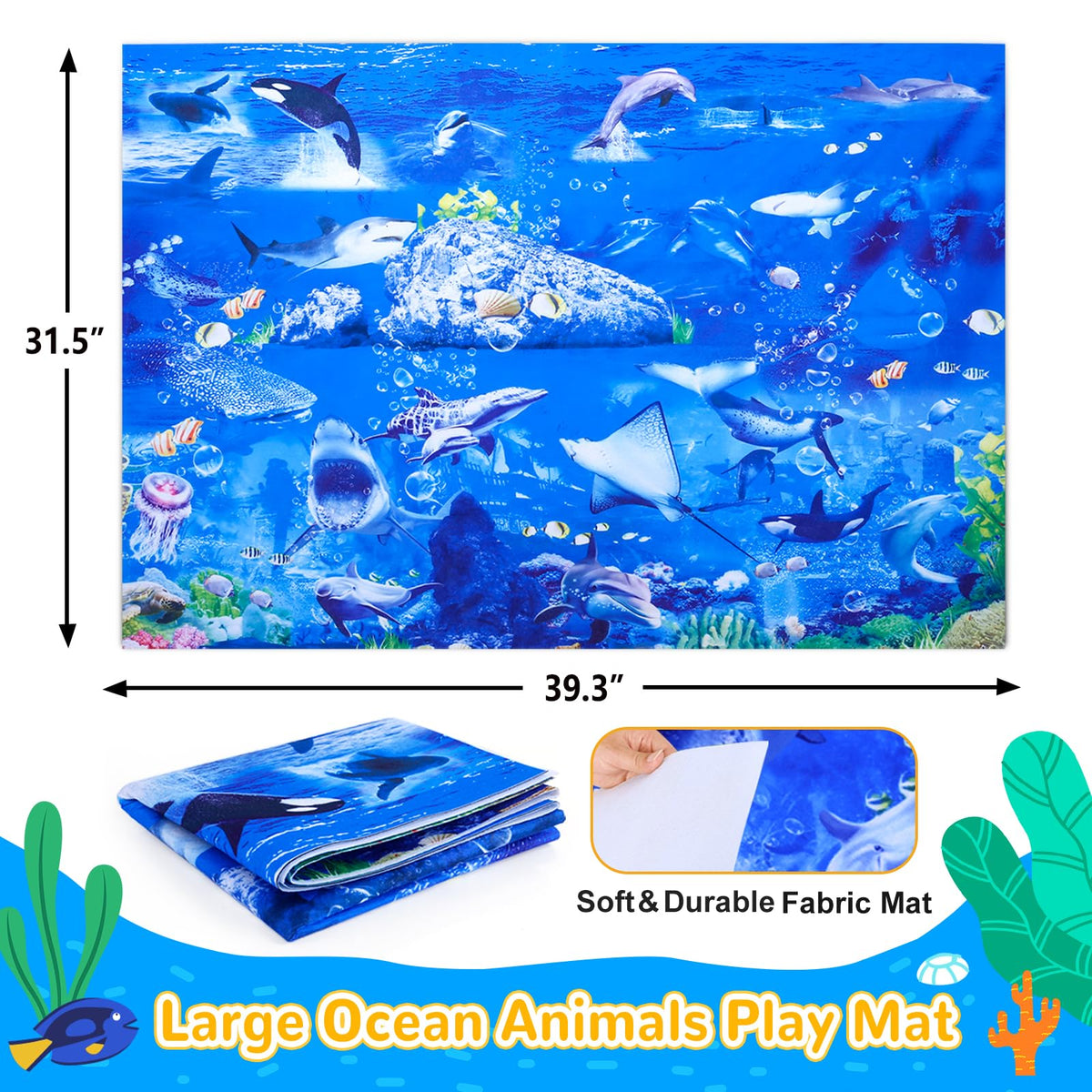 GINMIC Kids ocean animals lobster figure supports sorting play