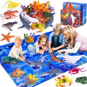 GINMIC Kids ocean animals shark figure for imaginative play and learning