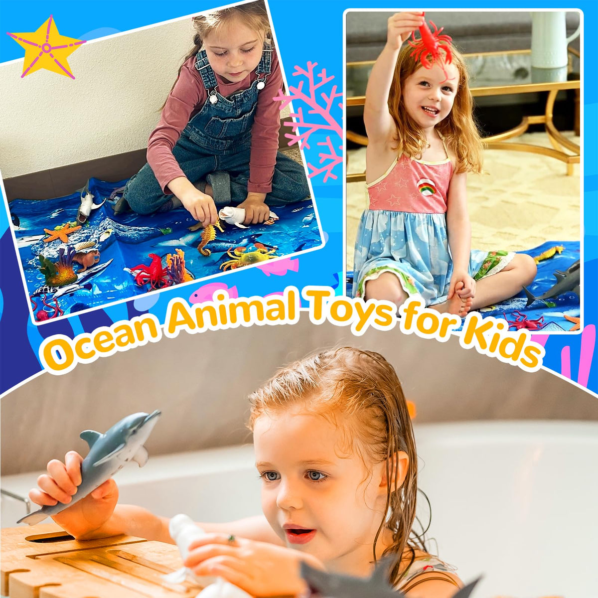 GINMIC Kids ocean animals whale figure encourages storytelling and discovery